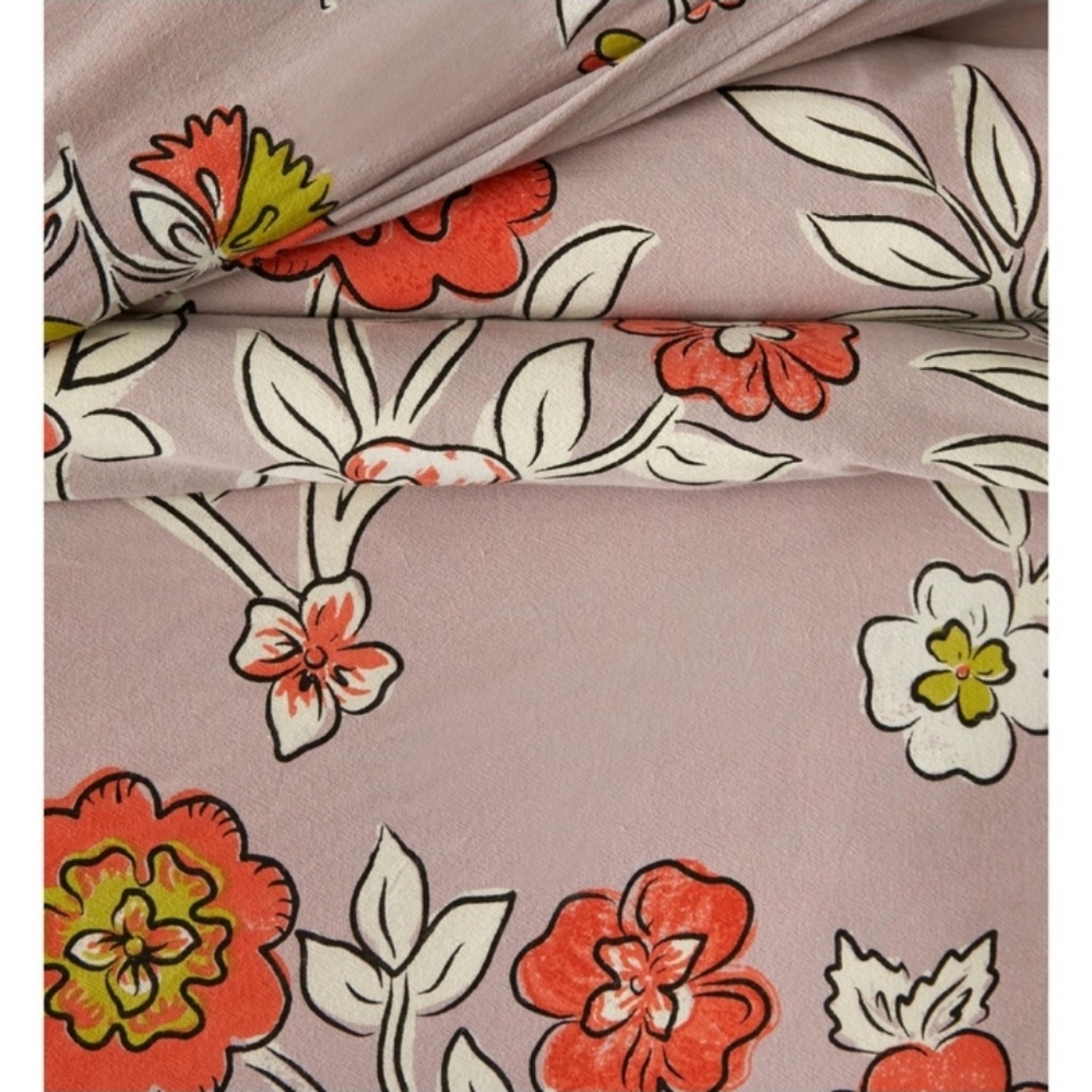 Delia UrbanOutfitters Duvet + Shams Set Boho Floral w/Fringe Tassels - Picture 5 of 16